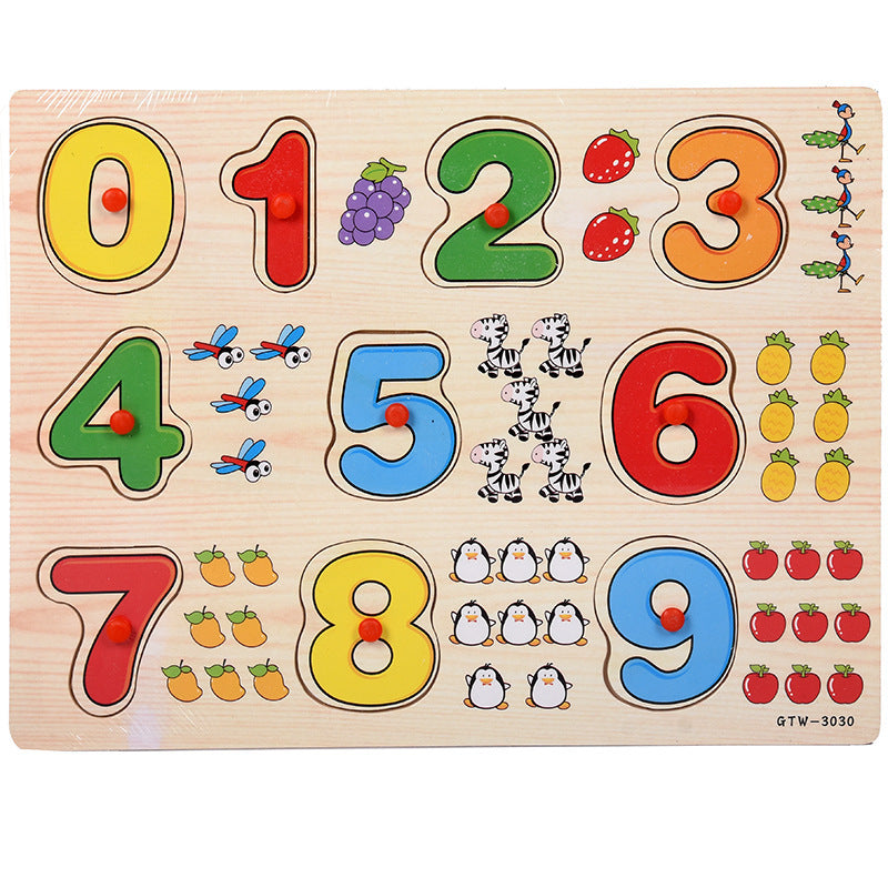 Number Alphabet Animal Traffic Early Education Wooden Toys