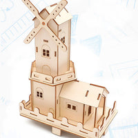 Educational Wooden Windmill Building 3D Puzzle