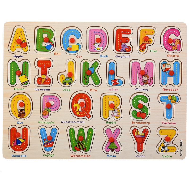 Number Alphabet Animal Traffic Early Education Wooden Toys