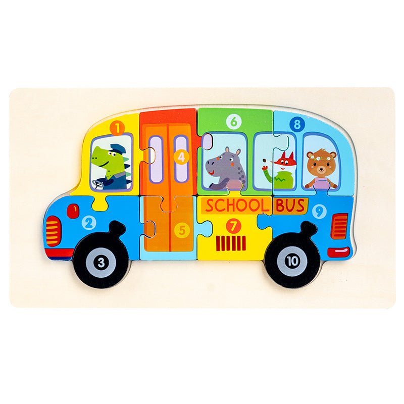 Wooden Transportation Puzzles Toys